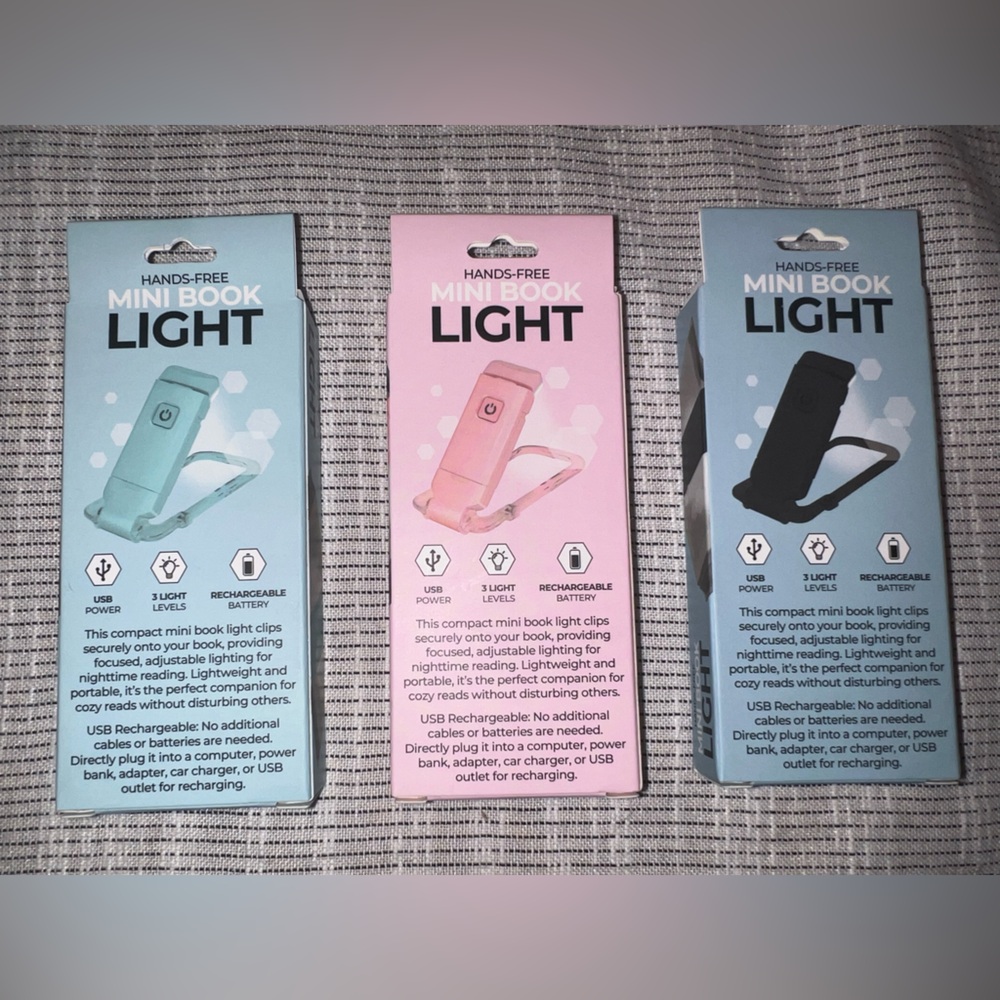 Hands-Free‎ Mini Book Light | Rechargeable | Choose Color - Picture 2 of 2